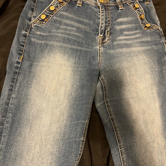 Rock & Roll Cowgirl Blue Flare Jeans High Rise made 100 cotton - Picture 3 of 11